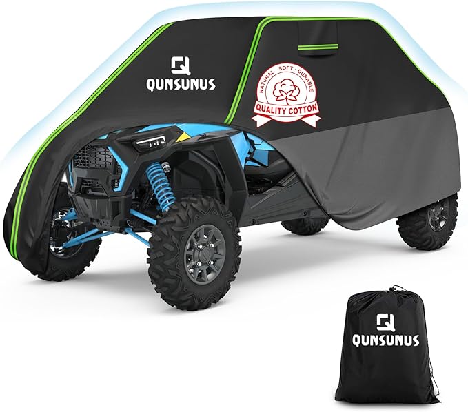 QUNSUNUS UTV Cover for Polaris RZR 1000 XP 4 Seater Compatible with Xpedition ADV/XP,Can-Am Maverick/Commander, Waterproof All Weather for Sun and Dust Protection