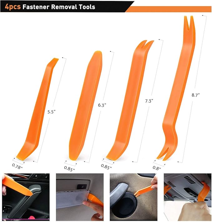 GOOACC 480PCS Bumper Retainer Clips with Fastener Remover Car Plastic Rivets Push Kit -Door Trim Panel for Toyota GM Ford Honda Acura Chrysler