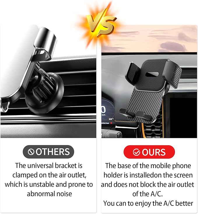 Car Phone Holder for 2023-2026 Ford Ranger Accessories 12.1 Inch Screen Fixed Clip Adjustable 360 Degree Rotation Cell Phone Mount Hands Free Clamp Cradle