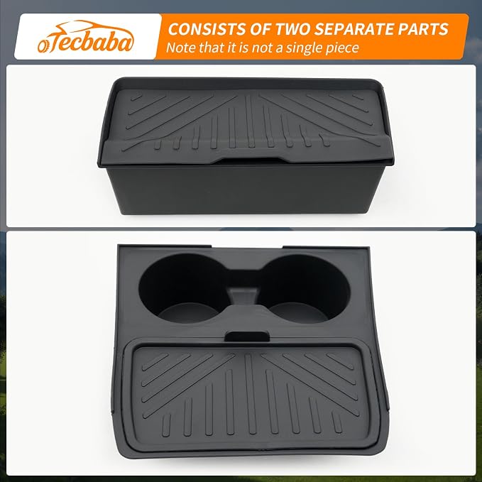 Center Console Organizer Compatible with 2024-2026 Hyundai Santa Fe Center Console Lower Insert Storage Tray TPE Underneath Storage Box for 2025 Santa Fe Accessories