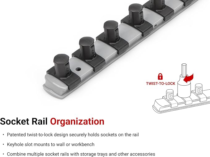 TEKTON Torx Bit Socket Set with Rail, 9-Piece | SHB92107