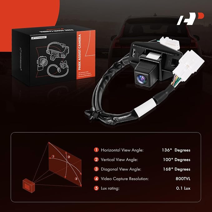 A-Premium Rear View Backup Camera Compatible with Honda | Parking Camera for 2009 2010 Element - Replace# 39530SCVA01