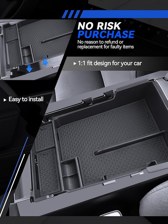 for Mazda3 Center Console Organizer 2019-2025 2026 Mazda Mazda3 Hatchback/Sedan Accessories Armrest Tray Middle Storage Box Insert Container Durable ABS Plastic