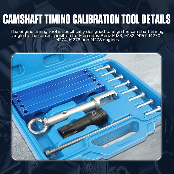 PLAYOCCAR Engine Timing Tool Kit Compatible with Mercedes Benz M157/M276/ M278, Camshaft Timing Alignment Tools Set with T100 and Injector Removal Puller Tool