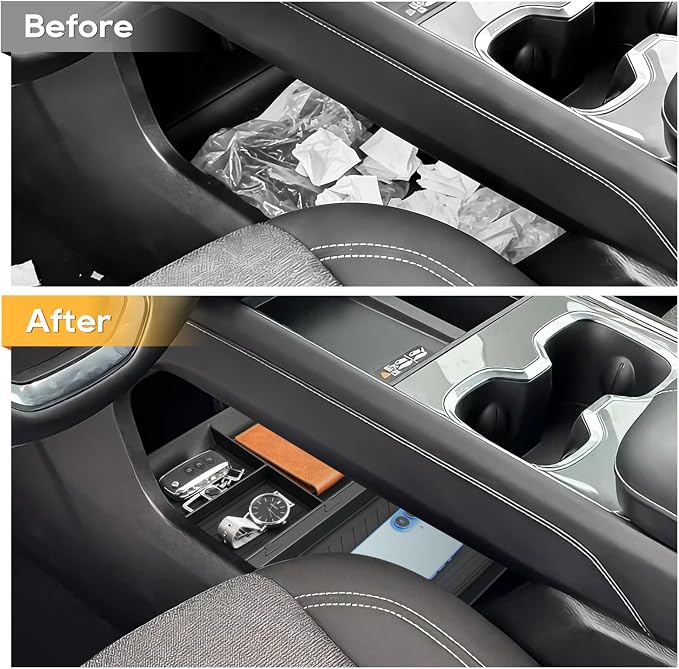 LFOTPP for GMC Acadia Center Console Organizer for 2024-2026 GMC Acadia (Elevation/AT4/Denali) Middle Armrest Storage Tray Insert,OEM Fit, Non-Slip Waterproof 2024 2025 2026 GMC Acadia Accessories
