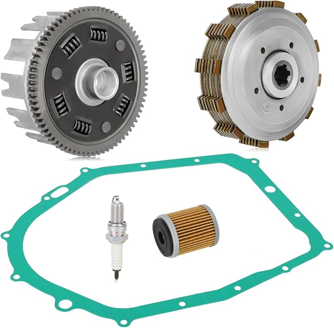 Clutch & Basket Assembly Kit Heavy Duty for Yamaha Warrior 350 1987-2004 Big Bear 350 4x4 1987-1997 Big Bear 350 2x4 1996-1998 Kodiak 400 1993-1998 Raptor 350 2004-2013 Moto-4 350 1987-1995
