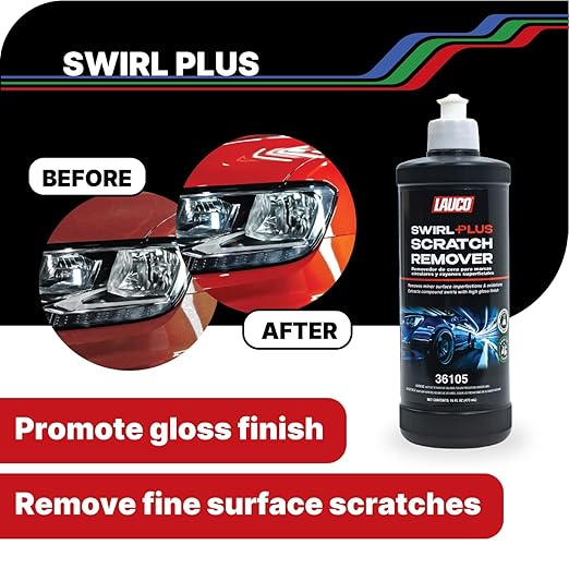 LAUCO Paint Correction Compounds Step 1, 2, 3, Swirl Remover 8oz Kits, with a Towel, Silicone-Free, Clear Coat Safe Scratch Remover, Swirl Correction & High Gloss Finishing 36457