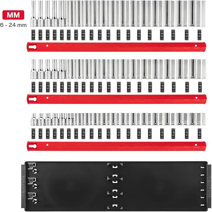 TEKTON 3/8 Inch Drive 6-Point Socket Set, 57-Piece | SHD91124