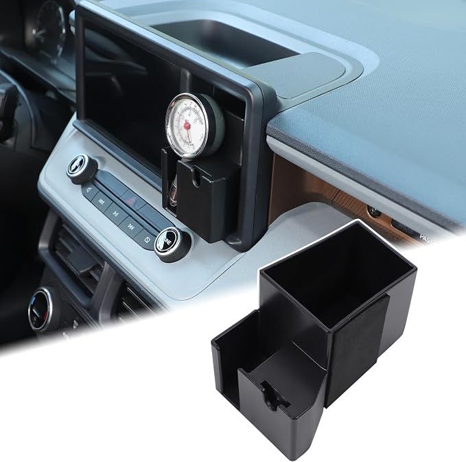 Aunginsy Center Console Dashboard Storage Box Compatible with Ford Maverick 2022 2023 2024 Multimedia Display Right Side Panel Drawer Organizer Tray Navigation Screen Side Cubby Insert ABS Accessories
