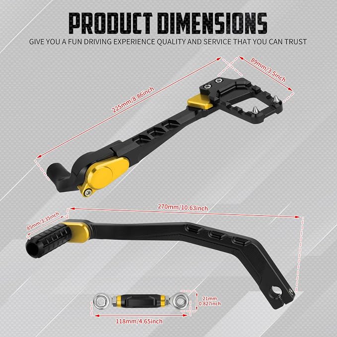 Motorcycle Mid Control Kit Footpegs Linkage Lever Set Fit for Harley Softail Low Rider FXLRS 2020-2025 FXLRST 2022-2025 Street Bob FXBB 2018-2025 (Yellow)