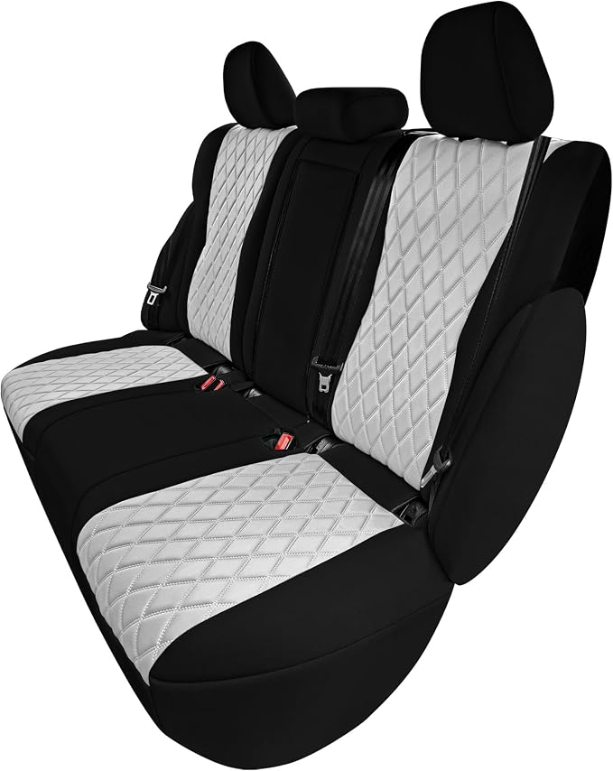 FH Group Custom-Fit Car Seat Covers Specifically Made for 2021-2026 Nissan Rogue, Rear Set Gray Ultraflex Neoprene Waterproof Automotive Seat Cover