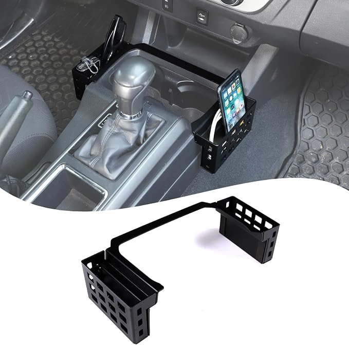 Lcojicep Central Control Storage Box Compatible with Tacoma 2016-2022 Central Control Side Storage Box Gear Shifter Console Organizer Tray，Interior Organizer Accessories