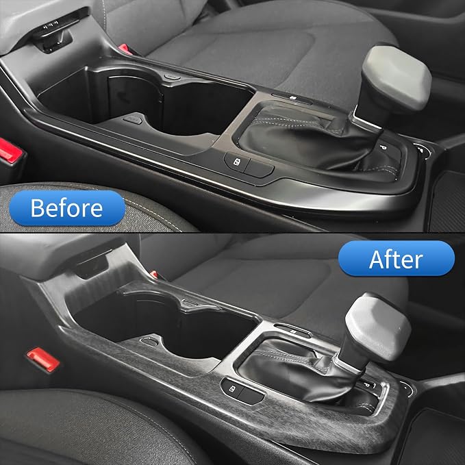 Gear Shift Panel Cover Trim Compatible with Kia K4 2025-2026 Accessories (Wood Grain)