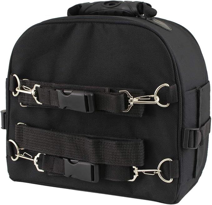 Milwaukee Leather MP8190 Small Black 'Sporty' Motorcycle Textile and PVC Sissy Bar Rack Bag - Small