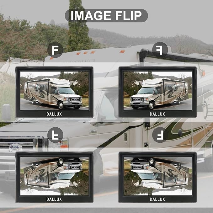 Car Wireless Backup Camera Kit,5 Inch Monitor and 1080P Front/Rear View Adjustable Camera for Car,Pickup,Truck,RV,SUV,Van,Camper Easy Installation Stable Signal Night Vision Waterproof Cam System