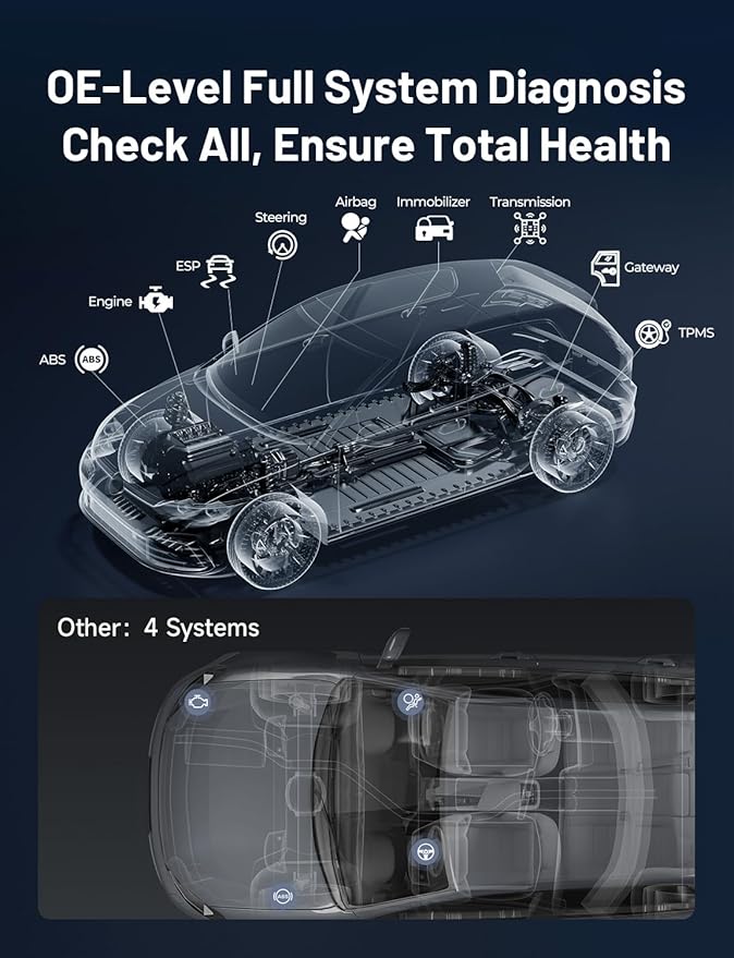 TOPDON TopScan Lite OBD2 Scanner Bluetooth, Bi-Directional Scanner Wireless All System Diagnostic Tool for iOS & Android, 8+ Hot Reset, Repair Guides, Check Engine Car Code Reader, Performance Test