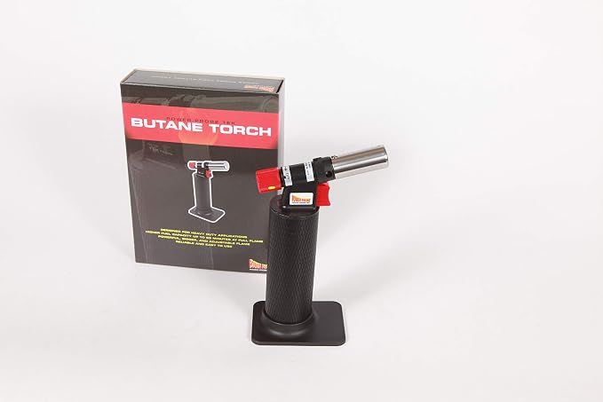 Power Probe Black Butane Torch (PPBT) [Car Test Tool, Electronic Ignition, Large Fuel Capacity, Adjustable Flame, for Soldering, Heat Shrinking]