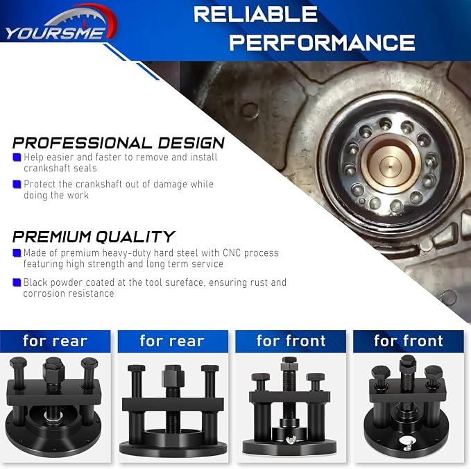 For Detroit Diesel DD13 DD15 Front & Rear Crankshaft Oil Seal Remover Installer Tool Master Kit Alternative to W470589004300 W541589023300 W541589003400