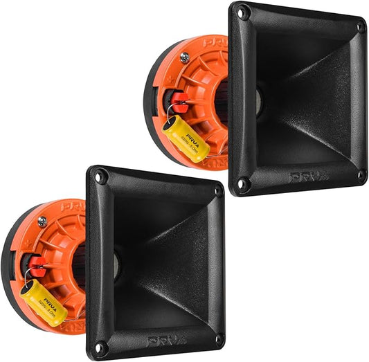 PRV AUDIO 2X WG270Ph Horn Driver - 1" Exit Phenolic Compression Driver 150 Watts 8 Ohm with Compact Exponential Horn for Car Audio - Midrange Vocal Driver (2 Horn Drivers) Bundle 300 Watts