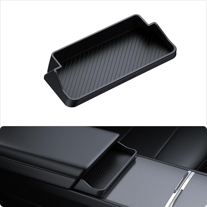 BASENOR Behind Screen Storage for Tesla Model Y Model 3 and Model Y Model 3 Sunglasses Holder