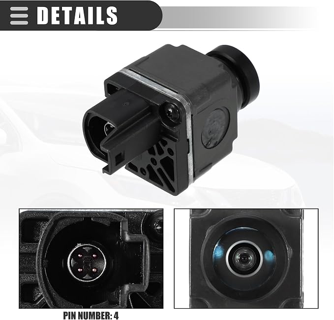 Motoforti Rear View Backup Camera, for Audi A4 Allroad 2017-2023, Plastic Metal, No.5Q0980546A, Gray