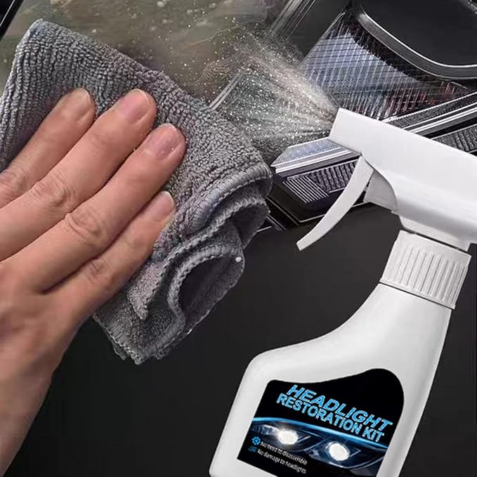 Headlight Refurbishment Kit,Prevents Yellowing Len Refurbishment Spray | Headlight Cleaner And Restorer Kit | for Pickup Car Tractor Truck ATV Vehicles Trailer RV Sedan