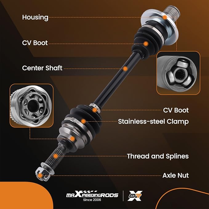 maXpeedingrods 2 Pcs CV Axle Shaft Assembly Fit for Suzuki King Quad 450 2007-2010, King Quad 500 2009-2020, King Quad 750 2008-2020, Rear Right Left Driver Paseenger Side, Replace# 64901-31G41