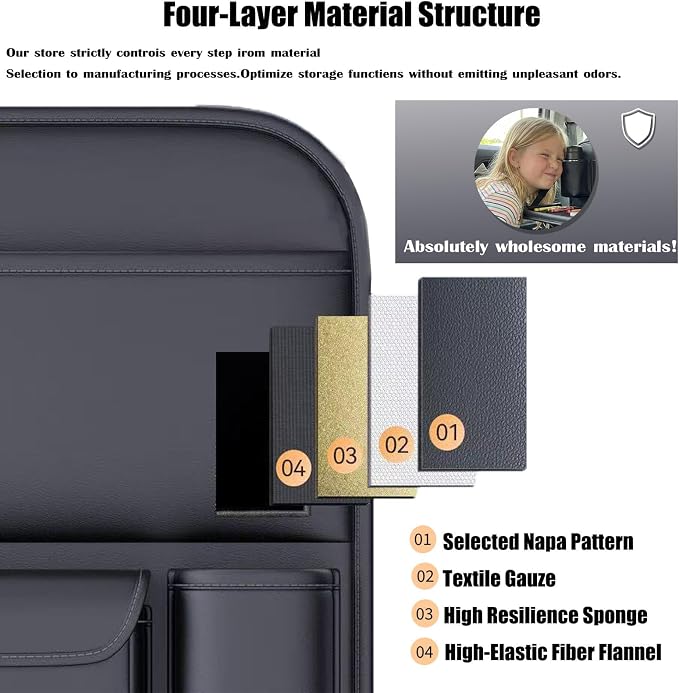 1 Pack - Car Organizer, Back Seat Car Organizer, Back Seat Organizer, Seat Organizer, Car Organizer and Storage Box.(Brown)