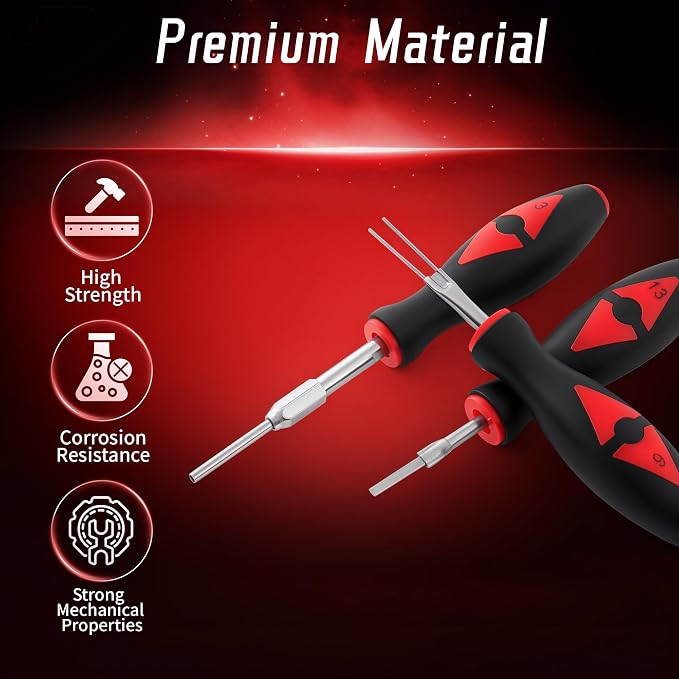 23PCS Universal Terminal Release Kit, Wire Connector Removal Pin Electrical Terminal Removal for Most American Domestic and Imported Vehicles