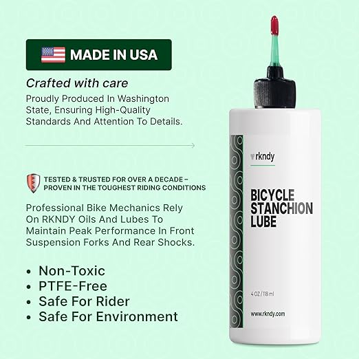 Fork Stanchion, Shock, & Dropper Post Lube – Superior Suspension Performance, Corrosion Protection, and Waterproof Formula for All Bikes
