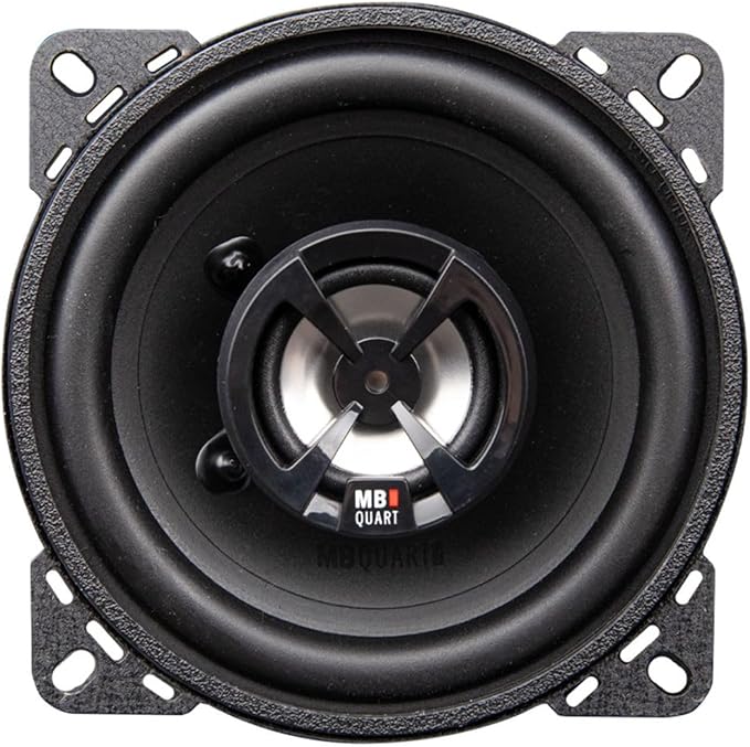 MB Quart Discus High-Performance 4" 2-Way Car Audio Component Coaxial Speakers, 80W Peak Power, 40W RMS, 4 Ohm, and 88db Sensitivity