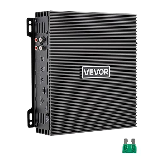 VEVOR 2 Channel Car Audio Amplifier 2 Ohm Stable Bridgeable Class A/B Full Range Stereo Amp Max Power 2 x 300W @ 4 Ohm / 2 x 600W @ 2 Ohm for Car SUV Truck Off-Road