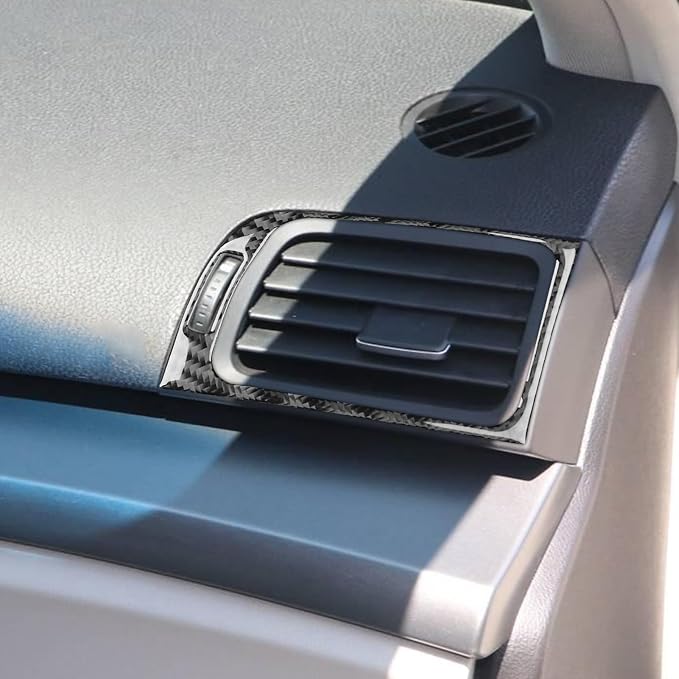 Black Soft Carbon Fiber car Interior Instrument Vents 2/Piece Decorative Stickers Suitable for Acura TSX 09-14 Carbon Fiber car Interior