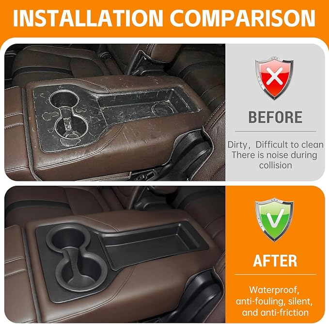 2nd Row Cupholder&Organizer Tray Compatible with 2023-2026 Honda Pilot (Only Fits for 8 Seats) Storage Box Cup Holder for Pilot Accessories