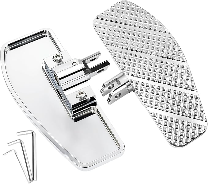 8 Inch Mini Front Driver Footpegs Floorboards for Harley Softail Street Bob 114/ Fat Bob/Fat Boy/Low Rider ST/Sport Glide/Breakout/Slim 2018-2025 2026 (Chrome)