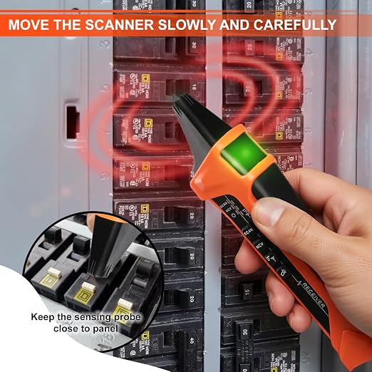 Circuit Breaker Finder with Large LCD Display, Rechargeable Circuit Tracer with GFCI Outlet Tester, Electrical Circuit Tracer with NCV Test & Flashlight, Set Includes Carrying Case and 3 Accessories