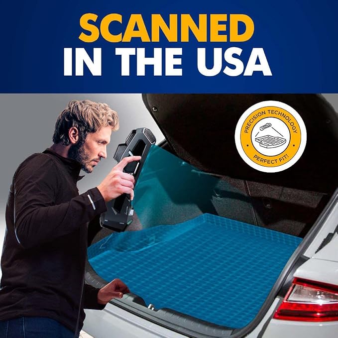 Premium Cargo Liner for Kia Stinger 2018-2023 - 100% Protection - Custom Fit Car Trunk Mat - Easy-to-Wash & All-Season Black Cargo Mat - 3D Shaped Laser Measured Trunk Liners for Kia Stinger (CK)