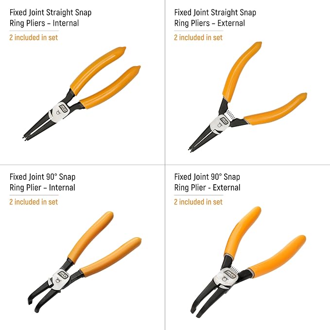 GEARWRENCH 8 Pc Snap Ring Pliers- 7" & 9" Internal and External | 89702