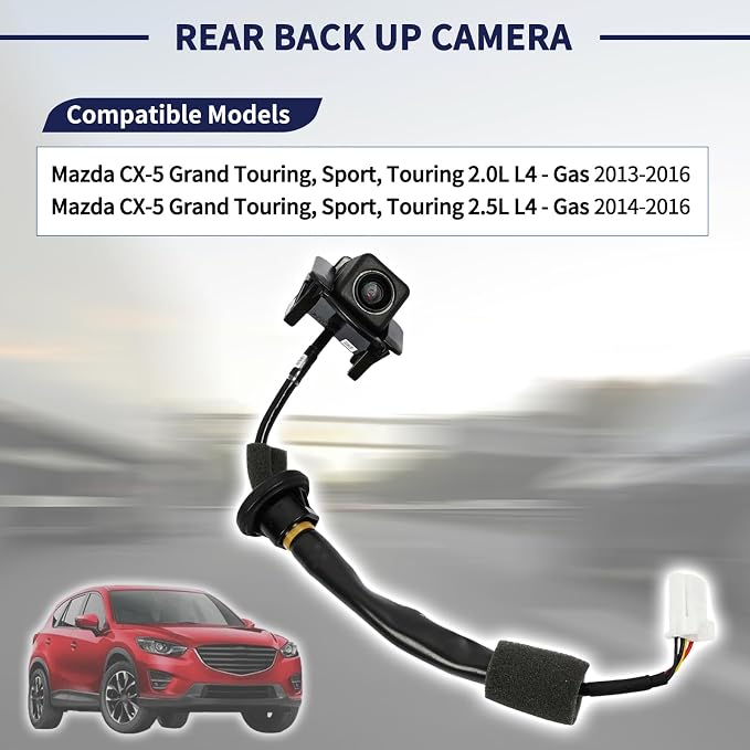 Backup Camera K015-67-RC0A K01567RC0A Rear View Back up Camera Compatible with Mazda CX-5 2013 2014 2015 2016 Park Assist Camera Replace K015-67-RC0 K01567RC0 MA1960108
