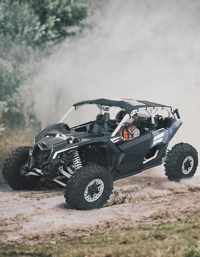 KEMIMOTO X3 Max Roof Wind Deflectors Roof Top Sun Visor Waterproof Friction-Resistant Bimini Compatible with Can Am Maverick X3 Max 2017-2026 All 4-Seat Models