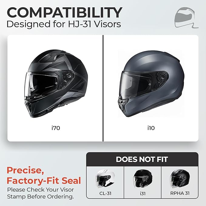 The Helmet Shop Clear Anti Fog Visor Insert for Motorcycle Helmet - Compatible with HJC i10, i70 & HJ-31 Shield, DKS238 Compatible Anti-Fog Visor Insert for Cold Weather Riding and High Visibility