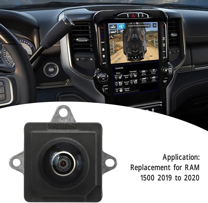 Vehicle Backup Cameras,Backup Rear View Camera 68414414AA Rear View Parking Assist Camera for 1500 2019 to 2020