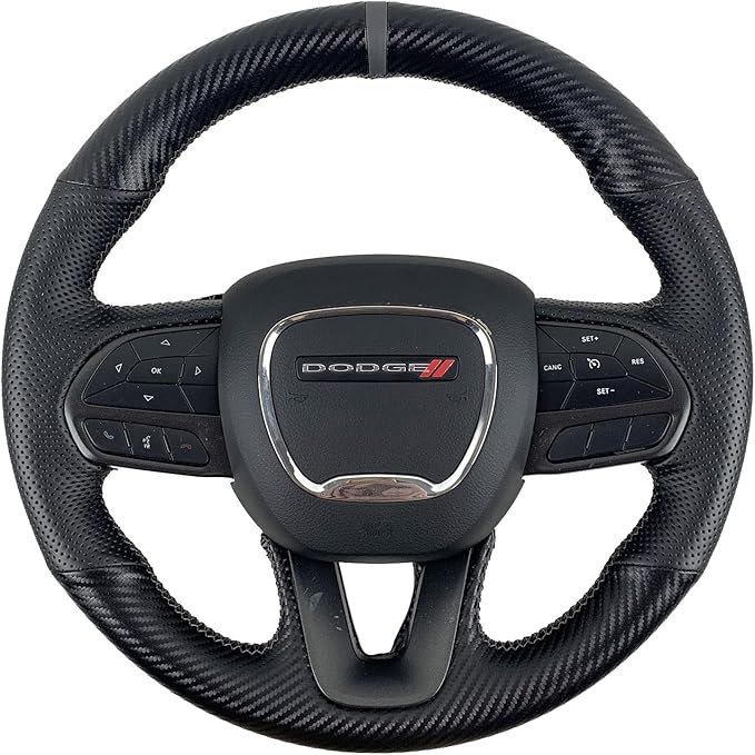 Hand-Stitched Steering Wheel Wrap for for Dodge Challenger/Dodge Charger/Dodge Durango 2015-2023 Interior Steering Wheel Protection Skin Cover Accessories
