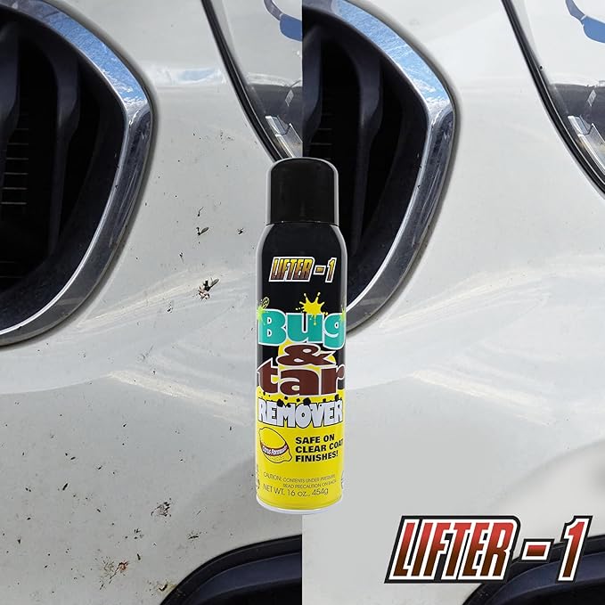 Bug and Tar Remover for Cars, Trucks, RVs, and SUVs, Fresh Citrus Spray for Stuck On Grime, Clean Auto Detailing Accessory, Streak Free Shine, Safe on Exterior Paint – Pack of 1
