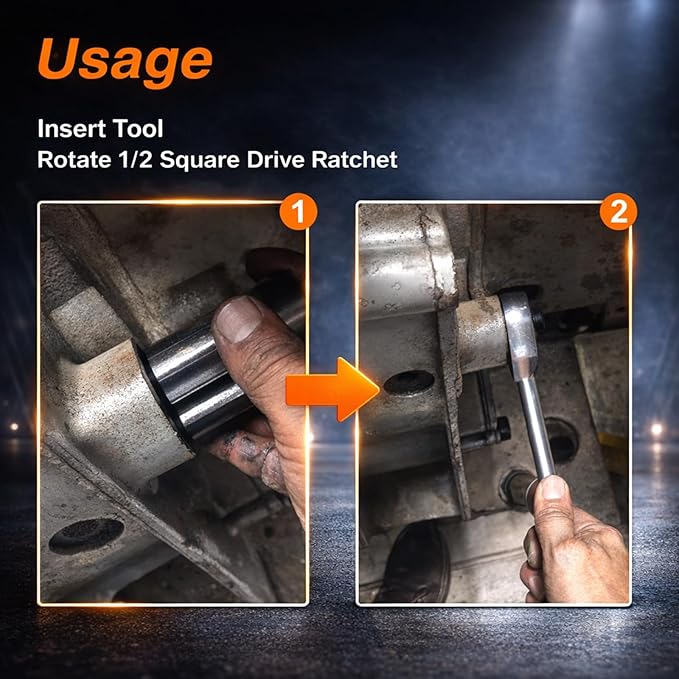 Engine Barring Turning Socket Wrench Tool for CAT,EUI/MUI & Mack Engines Compatible with 3176/3196/3200/3208/3300/3400/3406/3500/3508/3512 Series, C9-C16 E-7 E-7 ETEC,Replace # : J38587A
