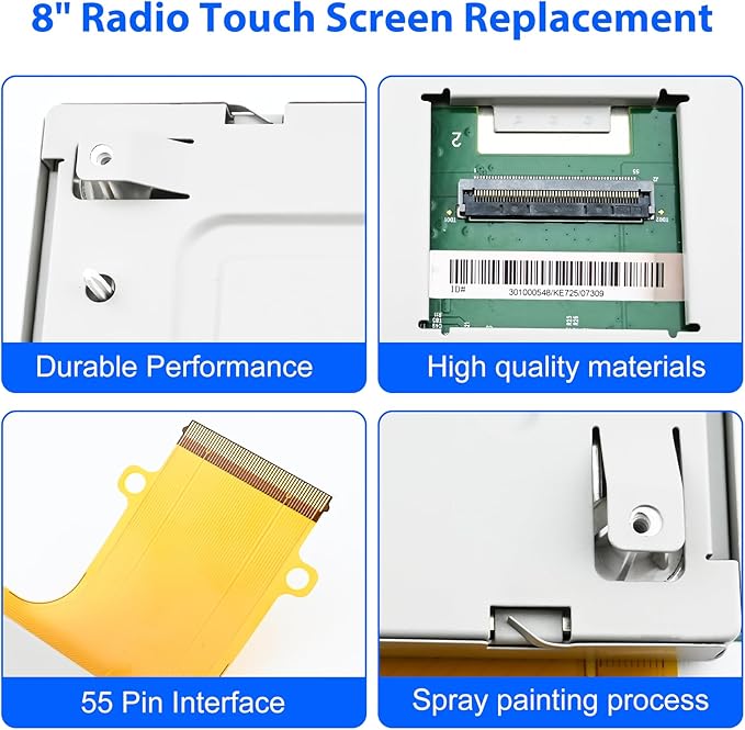 8" DJ080PA-01A LCD Touch Screen Replacement, Digitizer Screen Radio, Compatible withs Chevy, Suburban, Tahoe, Colorado, Silverado, GMC Yukon, Canyon, Sierra, Acadia.etc Mylink 8-inch Touchscreen