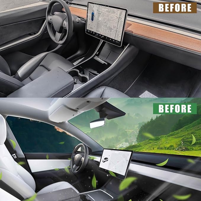 Tesla Model Y Cabin Air Filter HEPA Air Intake Filter with Activated Carbon for Tesla Model Y 2020-2026 Model Y Accessories (4 PCS)