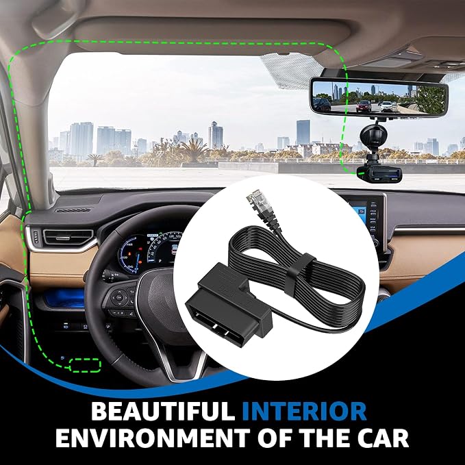 Upgraded OBDII to RJ11 for Escort Radar Detector Power Cord - for Escort MAX 360/360c,IX,IXc,9500 IX,MAX II/3/4,and Redline 360c etc.
