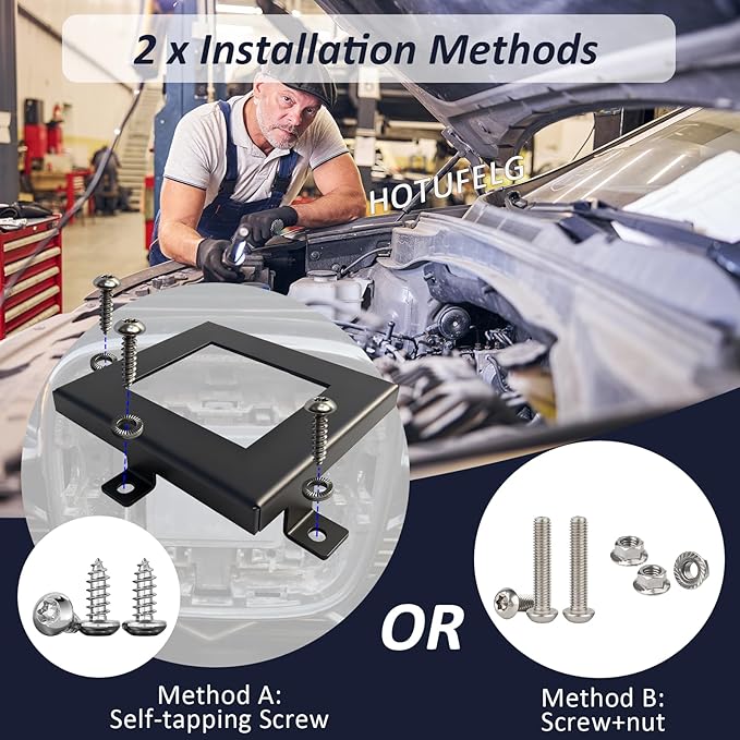 Radar Sensor Protector Cover Compatible with Honda CR-V 2023-2025 All Models, Vehicle Front Radar Sensor Anti-Theft Cover Steel with 2 Mounting Options Kit for CRV Accessory (Black)