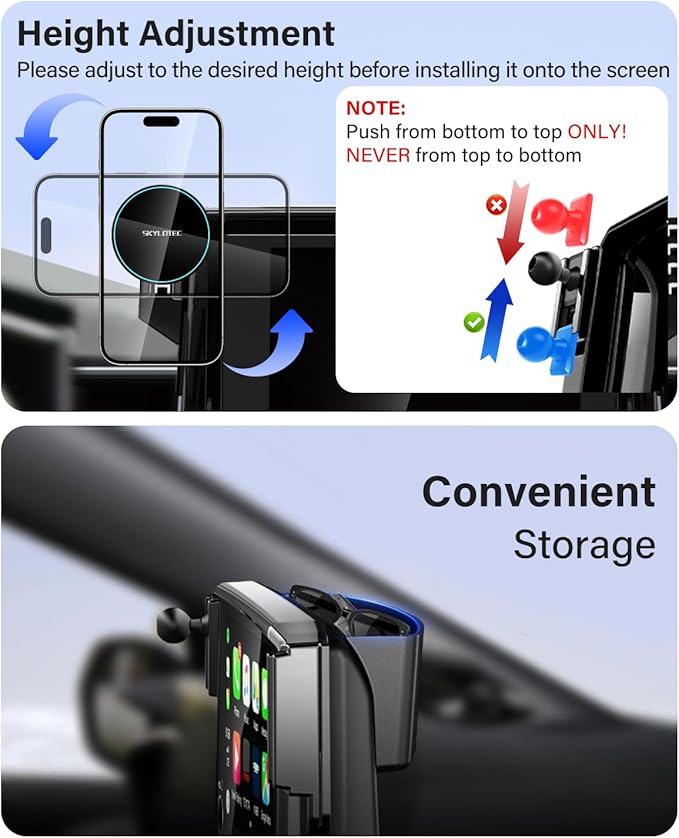 Phone Holder for BMW X3 X4 2022 2023 2024 Accessories 12.3-Inch Screen Fixed Clip, Car Magnetic Phone Mount Compatible with MagSafe, Magnets Fast Wireless Charger Cell Phone Base(Not Fit 10.25-inch)